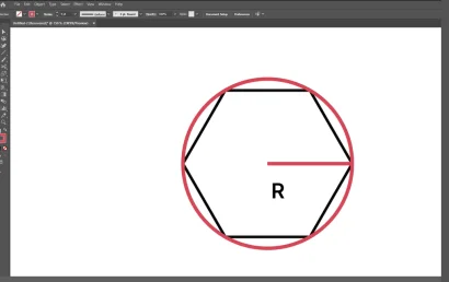Радиус в многоугольнике в Adobe Illustrator