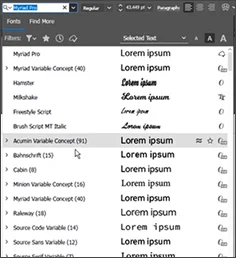 Шрифты в Adobe Illustrator
