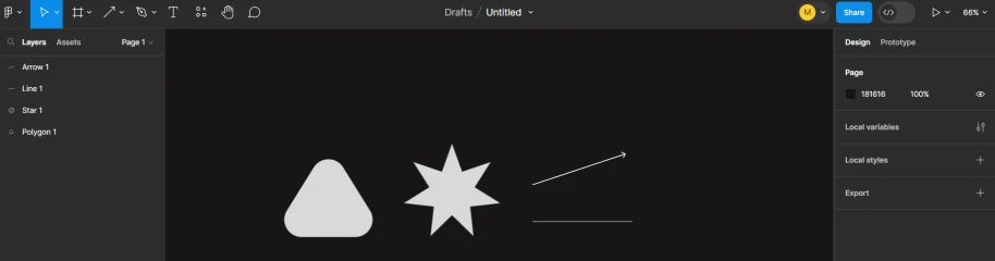 polygon, star in Figma